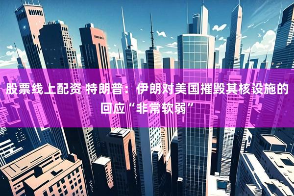 股票线上配资 特朗普：伊朗对美国摧毁其核设施的回应“非常软弱”